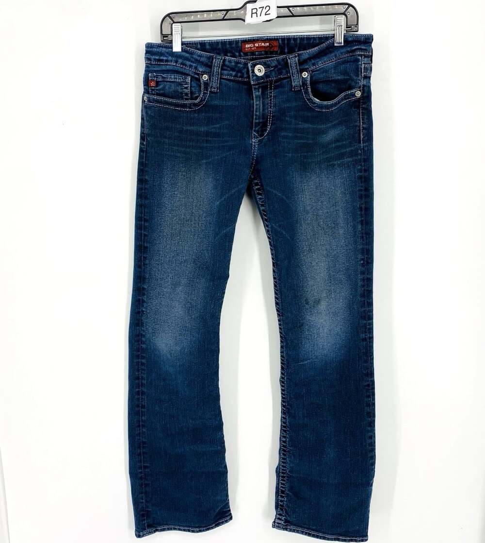 Big Star Jeans Womens 31R Low Rise Straight Leg Blue Denim Y2K 29 Inseam